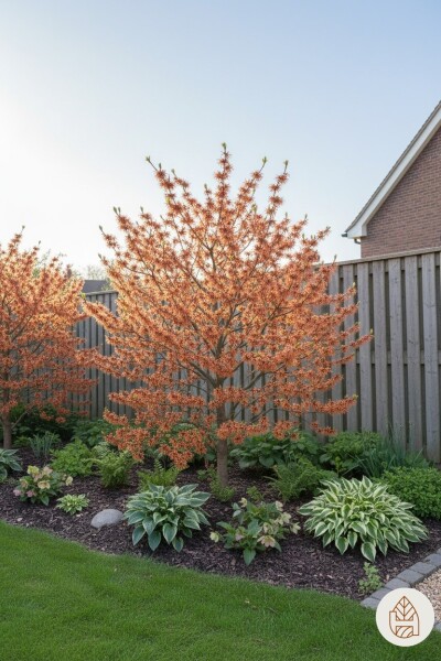 Hamamelis intermedia 'Jelena' buske