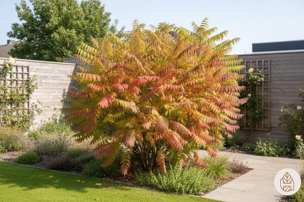Rhus typhina 'Tiger Eyes' buske