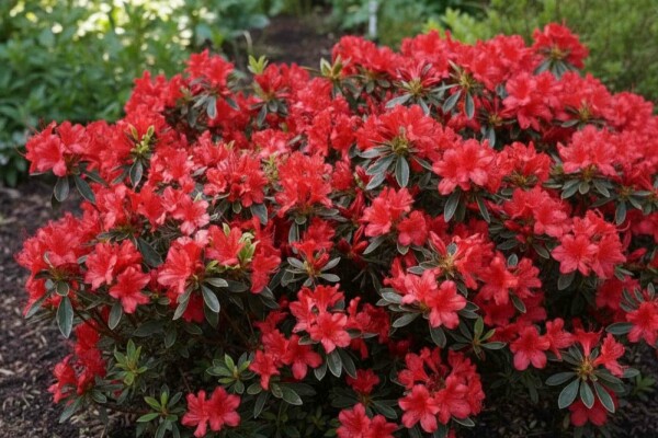 Azalea japonica 'Hot Shot' buske