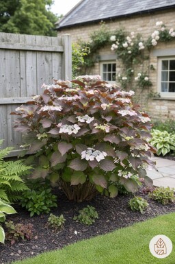 Hydrangea aspera 'Hot Chocolate' buske