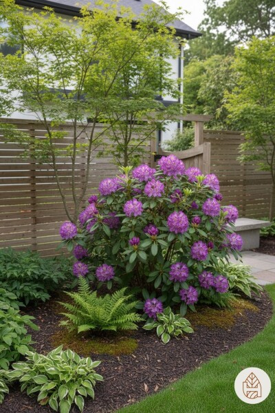 Rhododendron 'Moerheim' buske