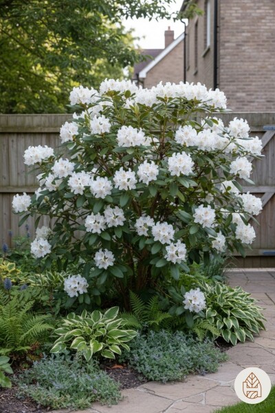 Rhododendron 'Cunningham's White' buske 45-55 cm