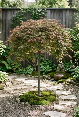 Acer palmatum 'Cascade Ruby' På stam