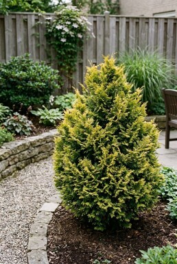 Chamaecyparis 'Yellow Teddy Bear' Buske