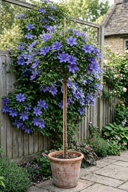 Clematis 'Destiny' uppbunden