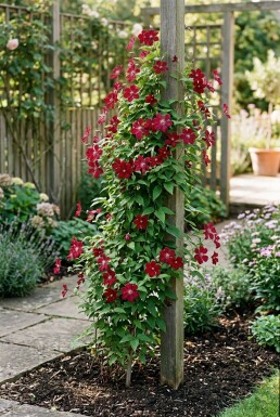 Clematis 'Madame Julia Correvon' stödpinne