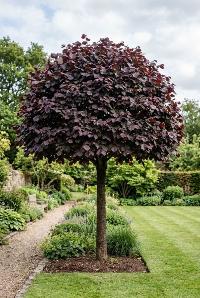 Corylus avellana 'Purple Umbrella' halvstam stamhöjd 120 cm C10
