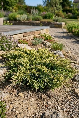 Juniperus horizontalis 'Andorra Variegata' Buske