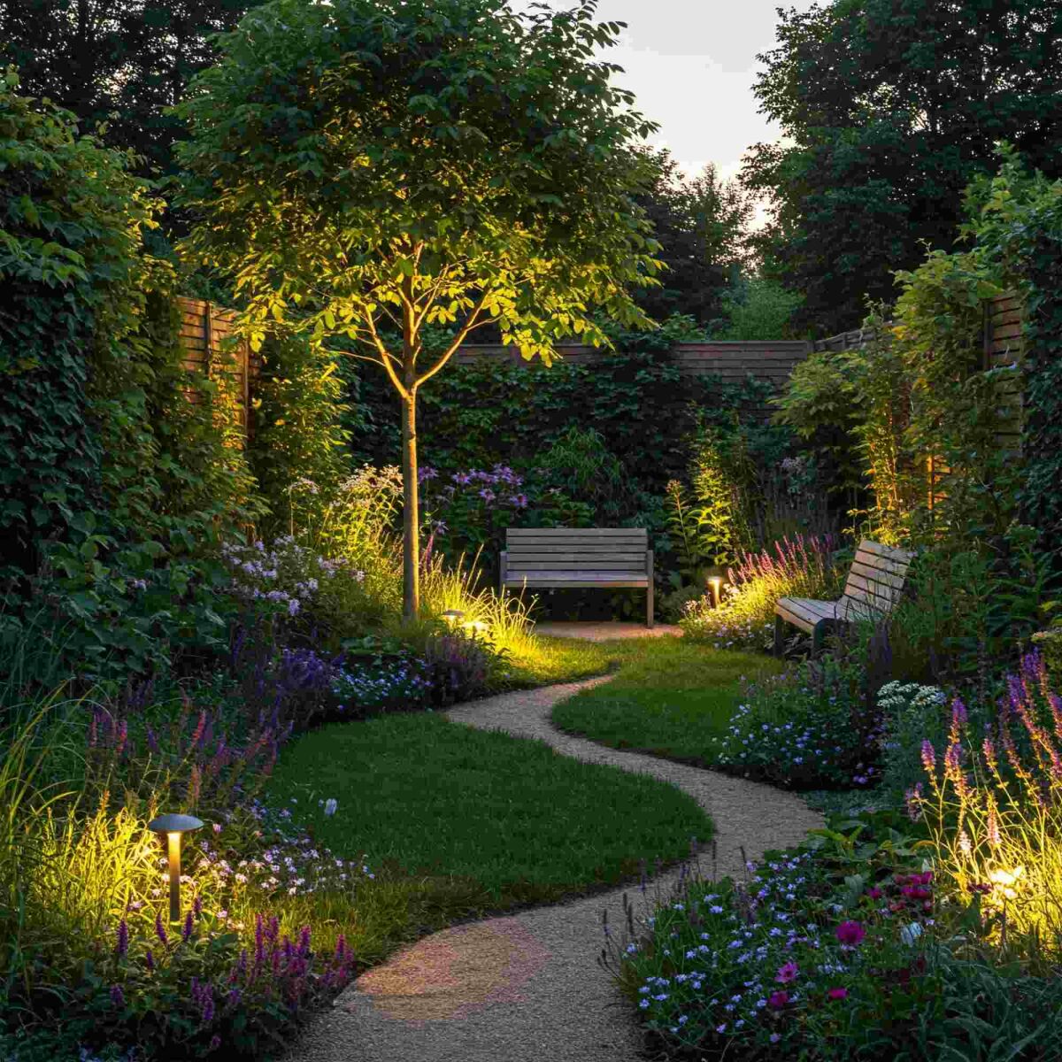 Inspiration: Skapa en stämningsfull liten trädgård image