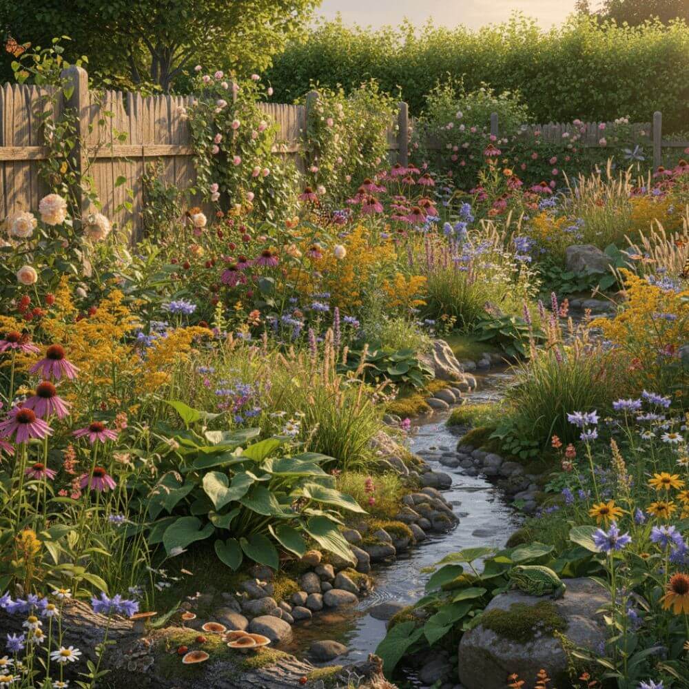 Natuurlijke tuin vol biodiversiteit